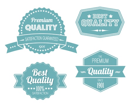 Old blue retro vintage labels - premium qualityのイラスト素材