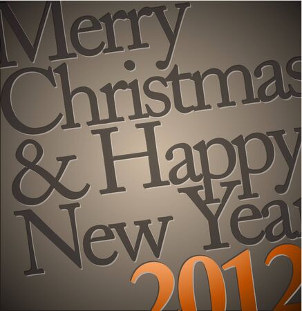 Abstract vector typography Christmas card - season wordsのイラスト素材