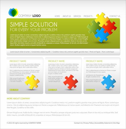 Vector Modern web page template - green versionのイラスト素材