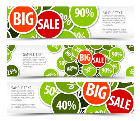 Set of spring horizontal banners - with place for your textのイラスト素材