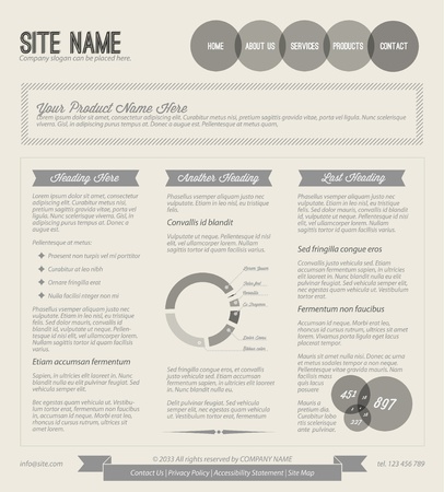 Black and white retro vintage grunge web page templateのイラスト素材