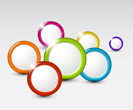 abstract  background with colorful circles and place for your textのイラスト素材