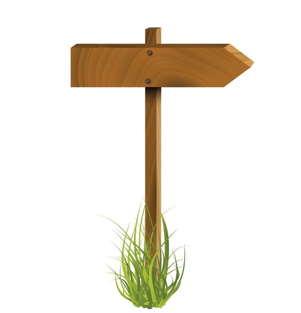 wooden pointer illustration on white backgroundのイラスト素材