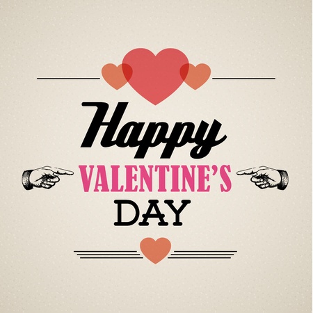 Happy Valentine's card with heartsのイラスト素材