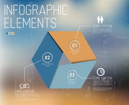 Vector Infographic elements no abstract backgroundのイラスト素材