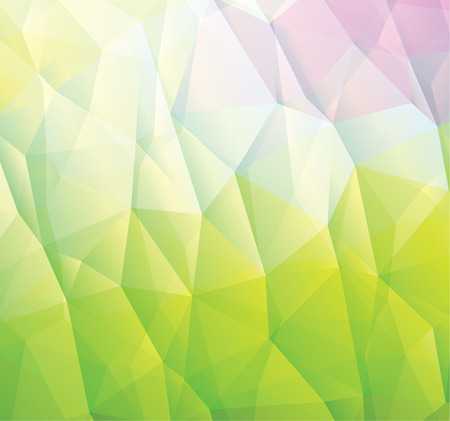 Abstract 3d green background made from trianglesのイラスト素材