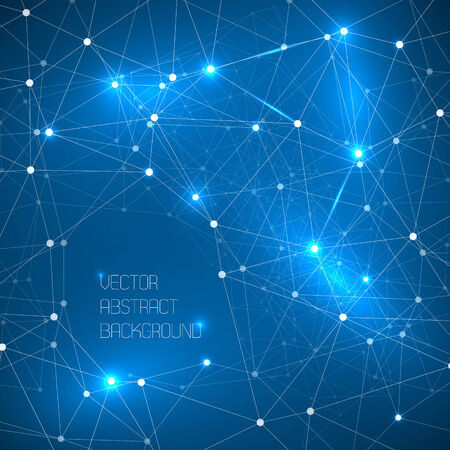 Abstract space background made from trianglesのイラスト素材