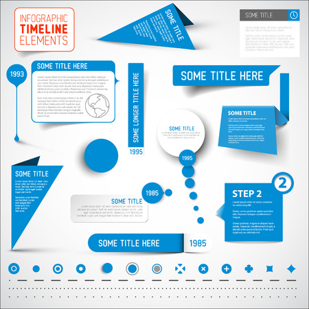blue infographic timeline elements / templateのイラスト素材