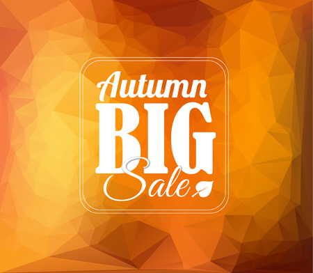 Autumn sale vector retro poster with abstract blurred fall backgroundのイラスト素材