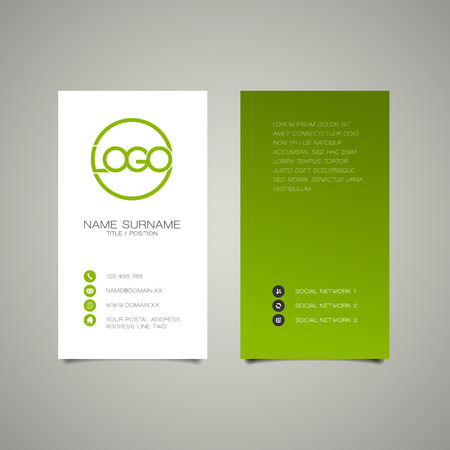 Modern simple vertical business card template with place for your company nameのイラスト素材