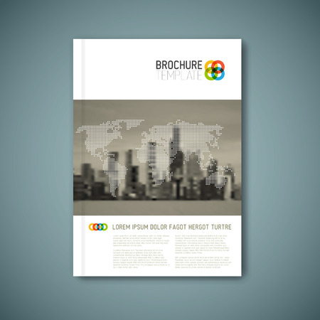 Modern abstract brochure, report or flyer design templateのイラスト素材