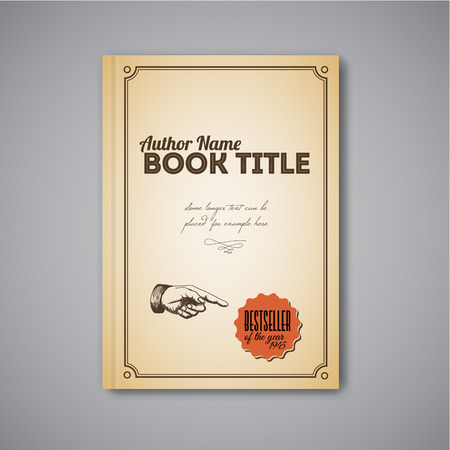 Retro vintage Vector abstract brochure / book / flyer design templateのイラスト素材