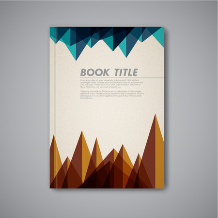 Retro vintage Vector abstract brochure / book / flyer design templateのイラスト素材