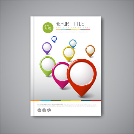 Modern Vector abstract brochure / book / flyer design templateのイラスト素材