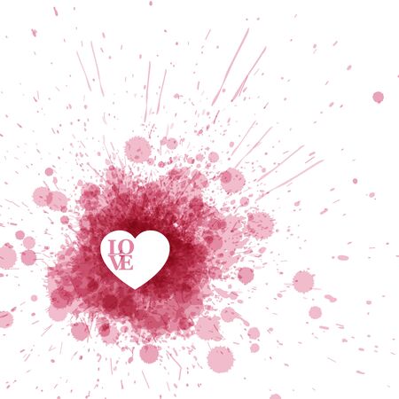 Vector Happy Valentine's card with pink spotsのイラスト素材