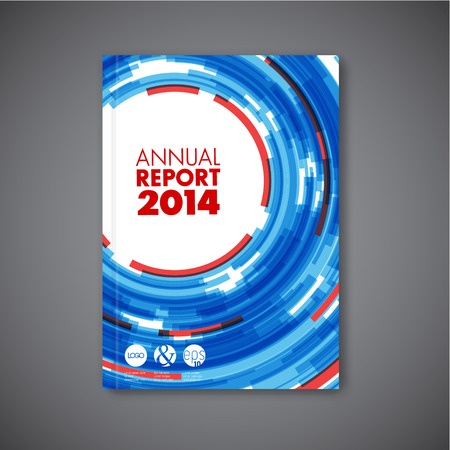 Modern Vector abstract brochure / book / flyer design template with circlesのイラスト素材