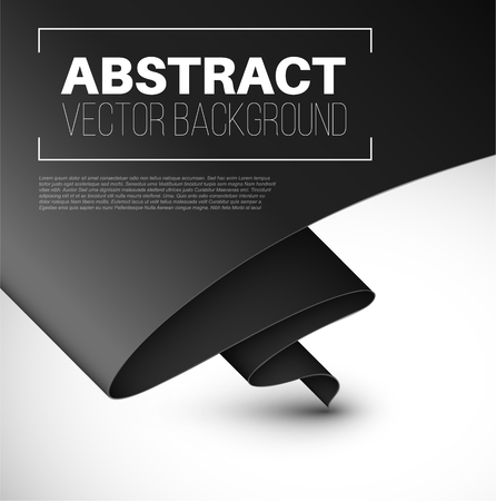 Vector abstract background with folded black paper and place for your contentのイラスト素材