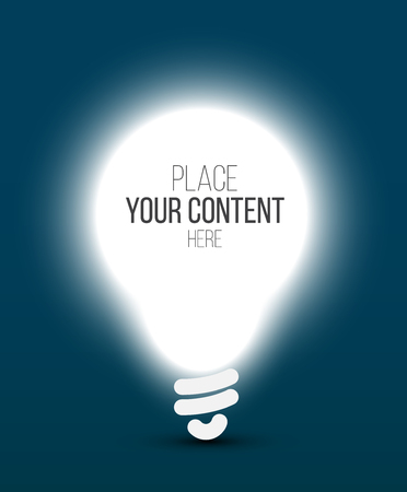 Vector idea - shining bulb template with place for your contentのイラスト素材