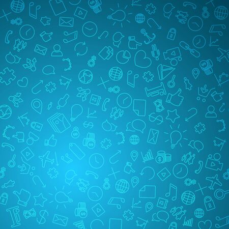 Modern technology background made from icons and pictogramsのイラスト素材
