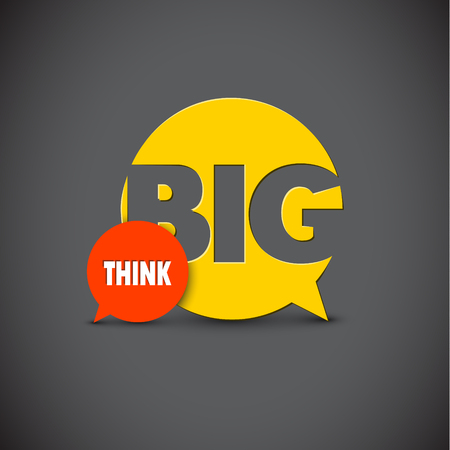 Minimalistic text lettering of an inspirational saying Think bigのイラスト素材