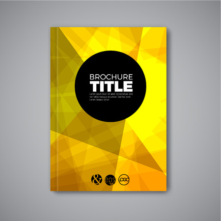 Modern Vector abstract yellow brochure / book / flyer design templateのイラスト素材