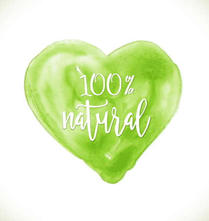 Modern inspirational quote on watercolor background - listen to your heartのイラスト素材