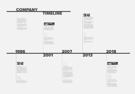 Vector Infographic timeline report template with nice typographyのイラスト素材