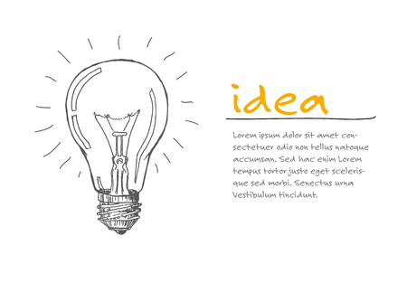 Great Creative Idea - minimalist concept vector ilustration templateのイラスト素材