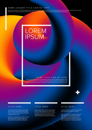 Modern vector flyer poster template with sample contentのイラスト素材