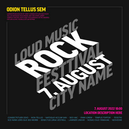 Modern vector art music design poster template for art exhibition, gallery, concert or dance party...