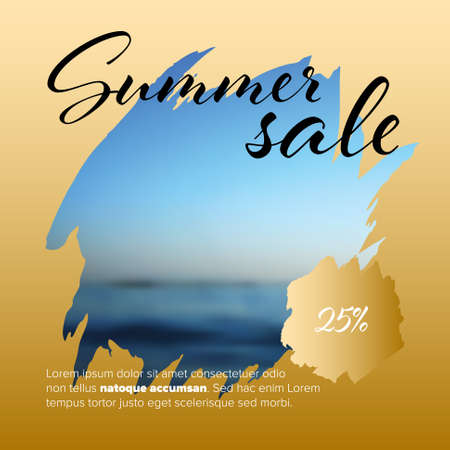 Multipurpose Social media template design for sale or various promotions with smudge image photo clipping placeholder. Ideal for shop sales or discount social media post articles.のイラスト素材