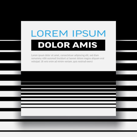 Abstract retro background made from black stripes on white background with place for your text. Nice fresh background for banner flyer header or social media statusのイラスト素材
