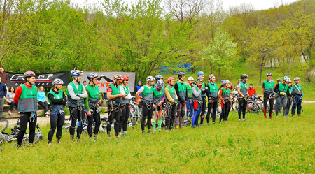 The construction of the athletes before the start of the competitionのeditorial素材