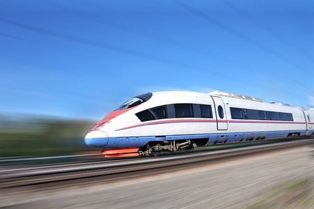 High-speed commuter train. Modern business train. High-speed rail. のeditorial素材