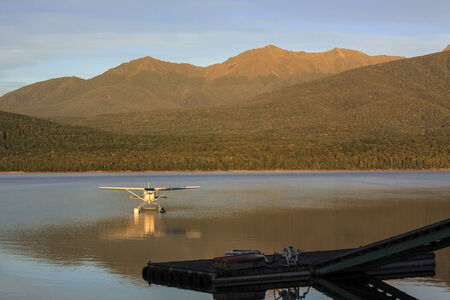 Small plane on a lake