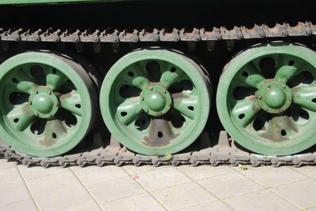 gusinyets of military equipment in the museum open-airの写真素材