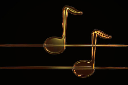 a couple of notes in the materialの写真素材