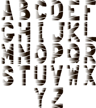 English alphabet on a white background. vector illustrationのイラスト素材