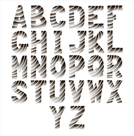 English alphabet on a white background. vector illustrationのイラスト素材