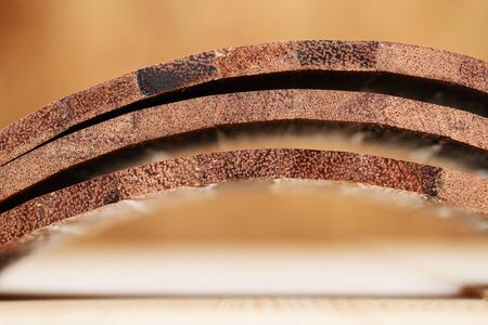 Glued merbau wood parts for handmade drum macro