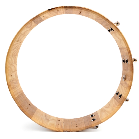 Wooden base for drum isolated closeupの写真素材