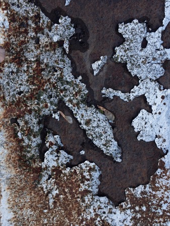 Frosen corroded rusty metal texture background closeupの写真素材