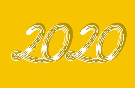 2020 Happy New Year background. New Year design for invitation, calendar, greeting card. Vector...