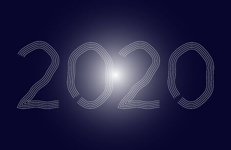 2020 Happy New Year background. New Year design for invitation, calendar, greeting card. Vector...
