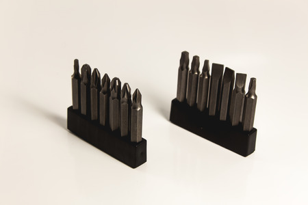 The adapter screwdriver was isolated on the white background.