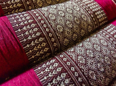 Background Thai art on the pillow.の写真素材