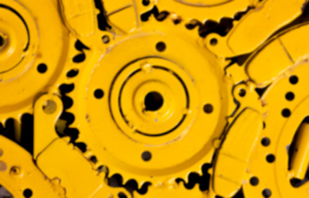Blur background  yellow  paint gear background.の写真素材