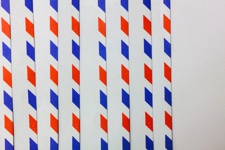 blue,red,white vertical line on white background.の写真素材