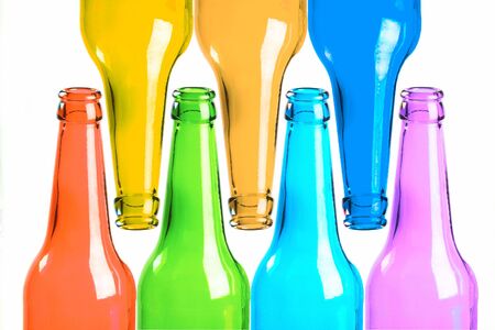 Glass bottle on a white backgroundの写真素材