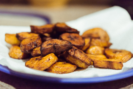 Fried Plantain Ready to Eatの写真素材